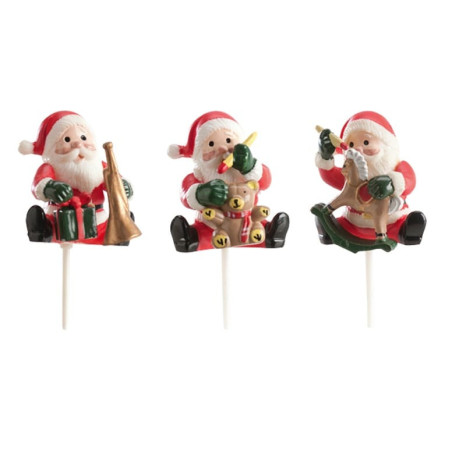 Christmas yule log decorations Santa Claus