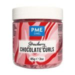 Strawberry chocolate shavings