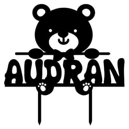 Teddy Bear Cake Topper to personalize