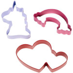 Set of 3 Unicorn cookie cutters