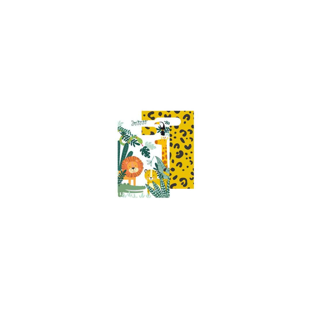 8 wild animal paper bags