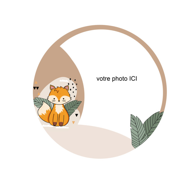 Edible photo Fox to personalize 20 cm