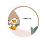 Edible photo Fox to personalize 20 cm