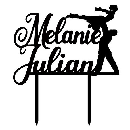 Cake topper acrobatic dance personalized first name