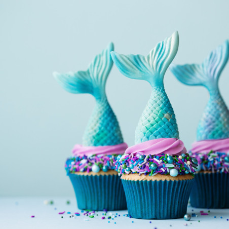 mermaid tail made with a cookie cutter