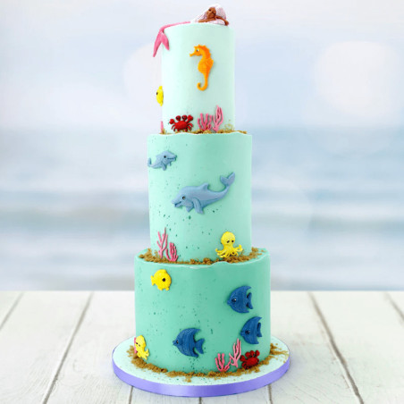 sea-themed cake