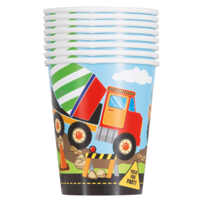 cups-birthday-construction site