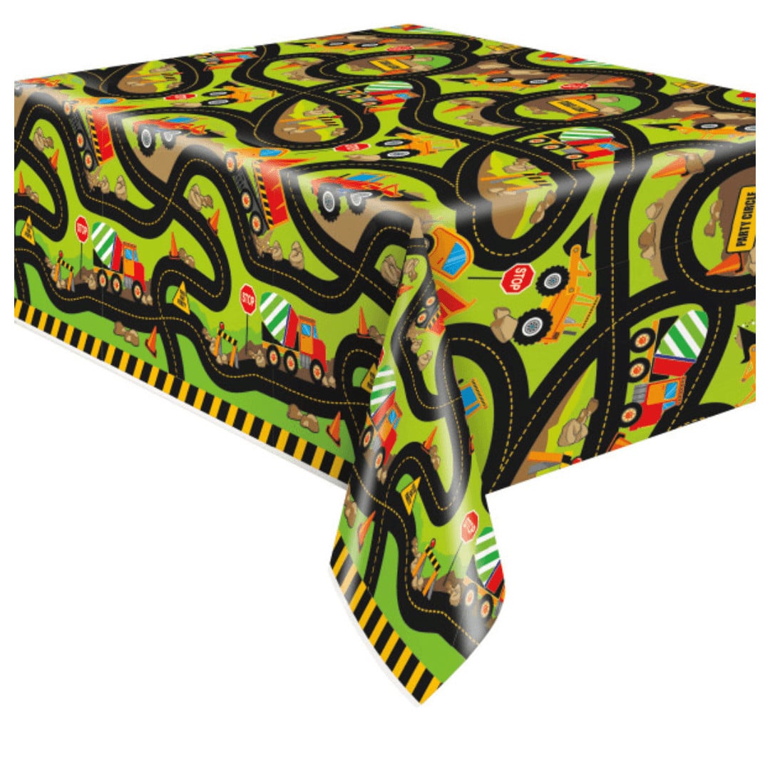 plastic-tablecloth-construction site