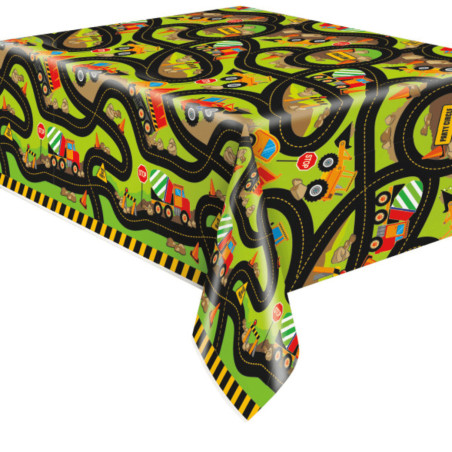 plastic-tablecloth-construction site