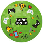 green video game cupcake case