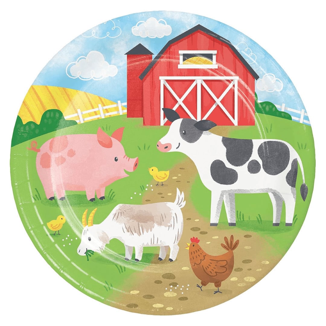 Farm animal plates