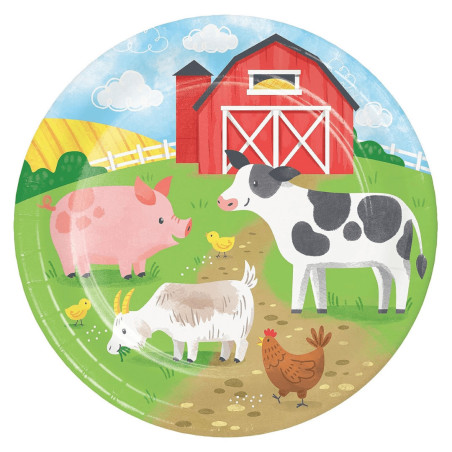 Farm animal plates