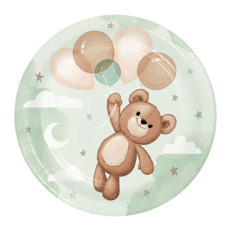 teddy bear dessert plate