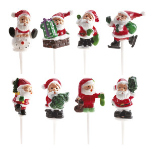 8-decorative-santa-christmas-picks-for-log