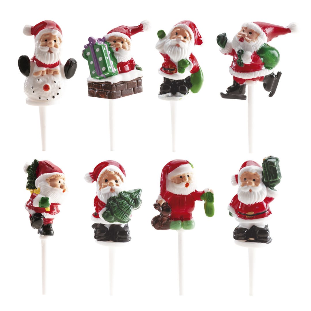 8-decorative-santa-christmas-picks-for-log