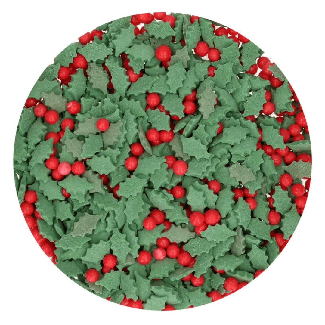 christmas holly sprinkles