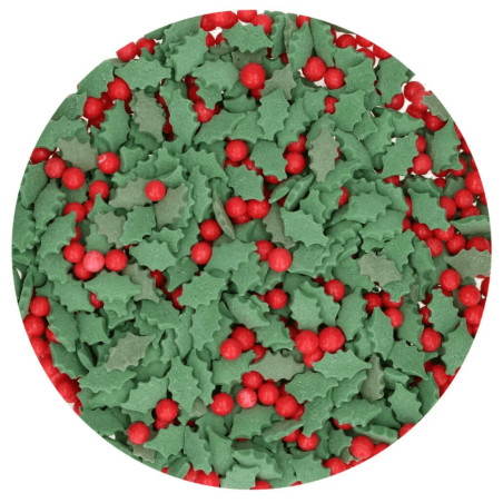 christmas holly sprinkles