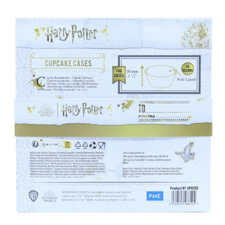 back of harry potter cupcake case pack