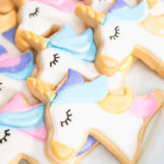 unicorn cookie with royal icing funcakes