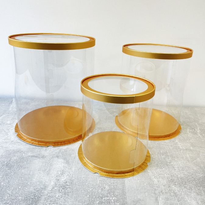 round-gold-cake-boxes
