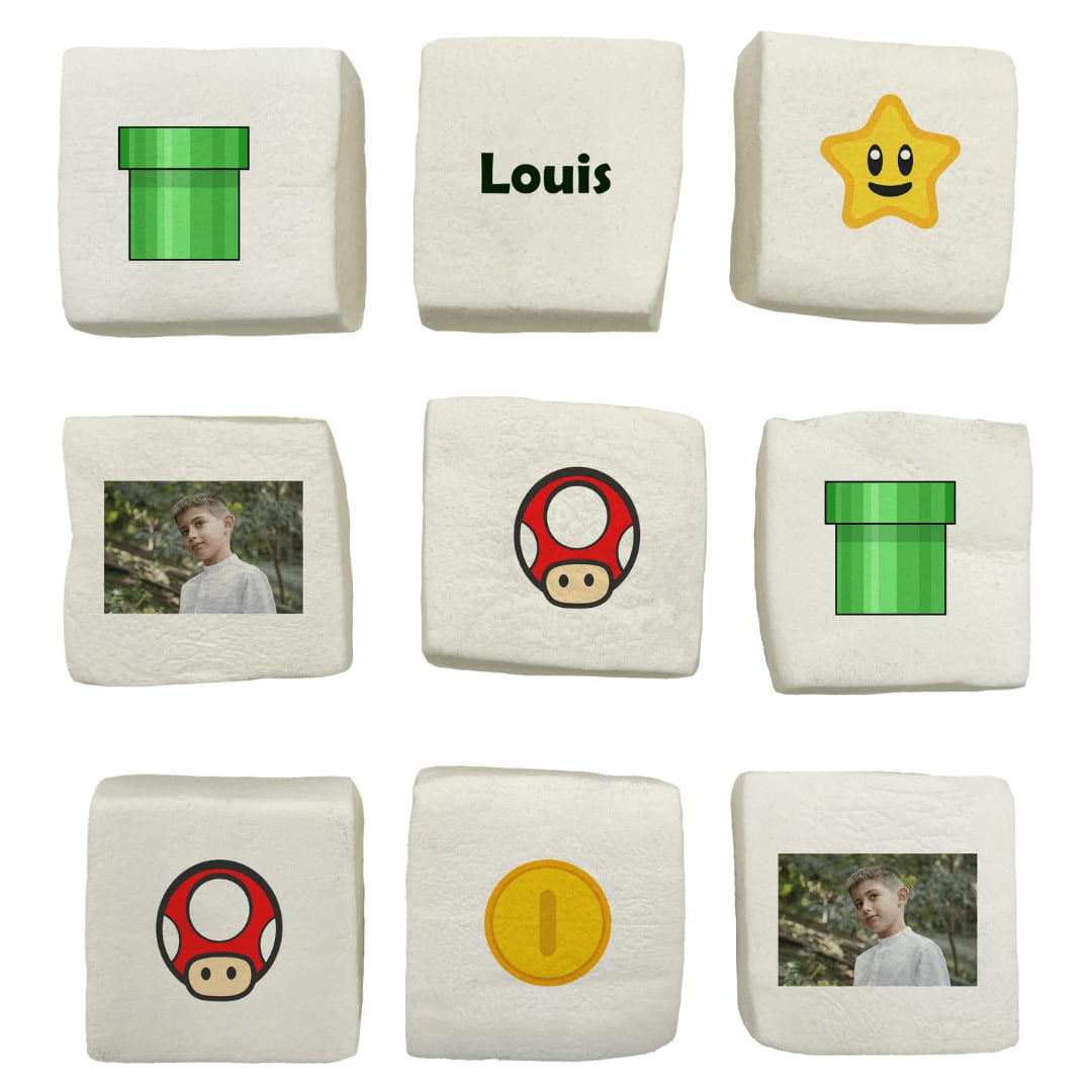personalized mushroom video game marshmallows