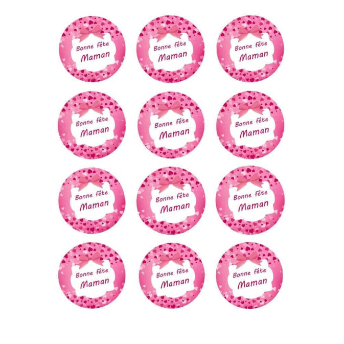 12-Mini-sugar-discs-40-years-blue