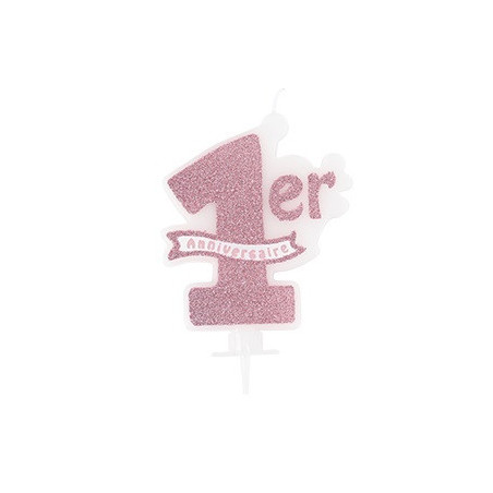 1st-birthday-pink-glitter-candle