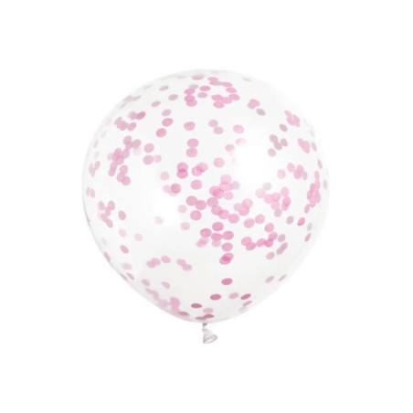 pink confetti balloons