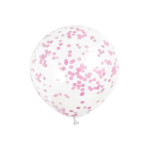 pink confetti balloons