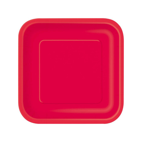 red square dessert plates