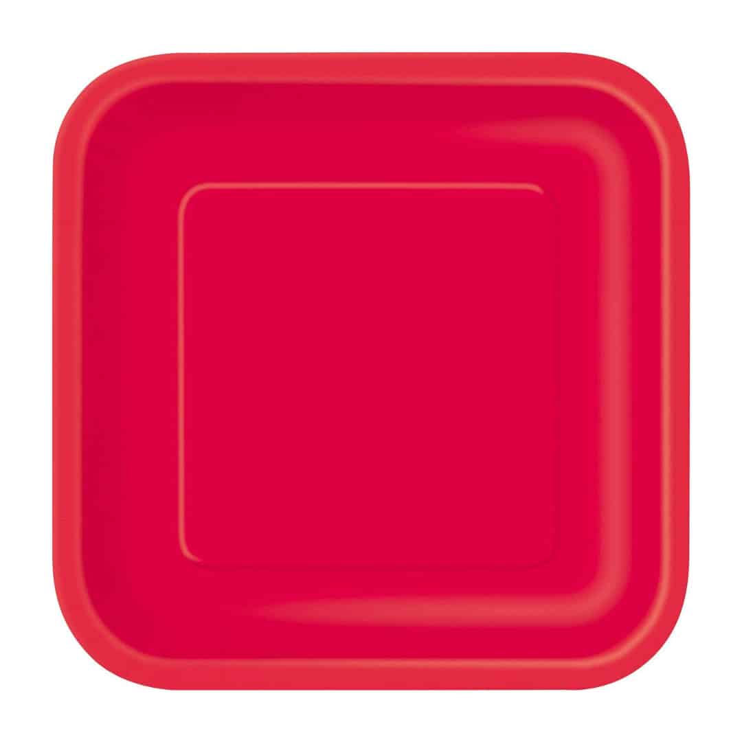 red square plate