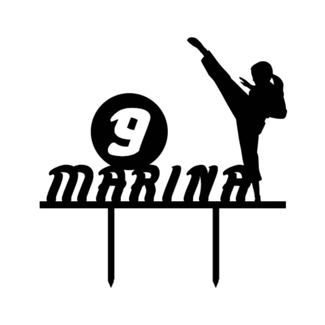cake-topper-karate-woman-customizable