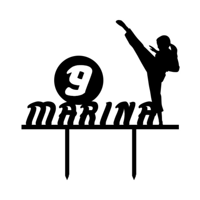 cake-topper-karate-woman-customizable
