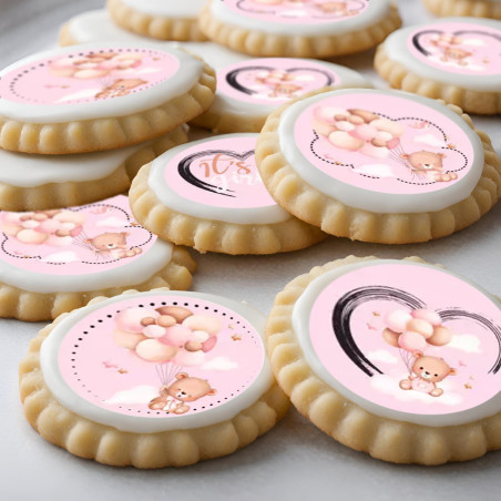 12-Mini-sugar-discs-baby-shower-girl-5-cm-sand