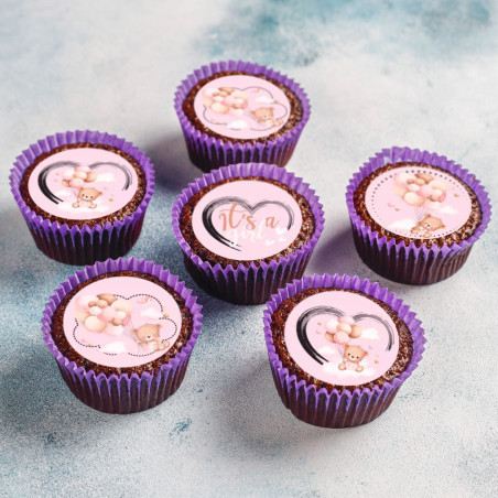 12-Mini-sugar-discs-baby-shower-girl-5-cm-cupcake