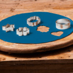 blue sugar paste and pasta cutters