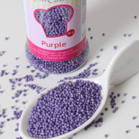 Mini purple sugar balls - funcakes