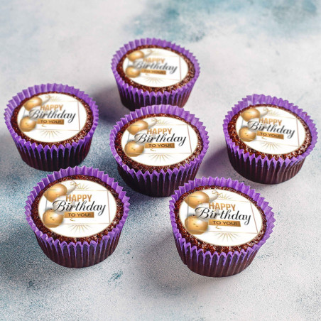 12 Birthday sugar discs 5cm