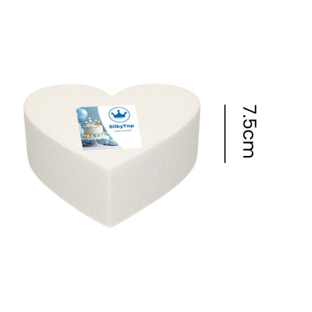 dummy cake heart 7.5cm high silkytop