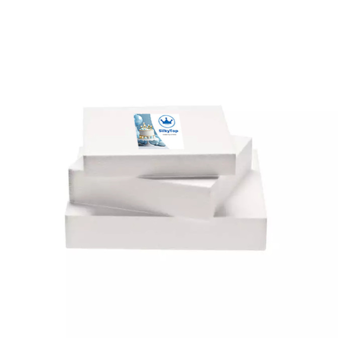 Square polystyrene dummy Height 5 cm silkytop