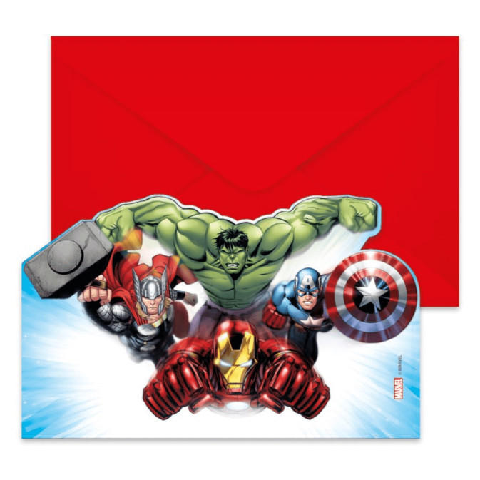 6 avengers birthday cards