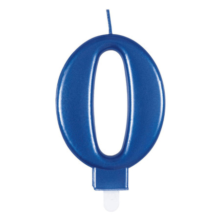 candle-number-0-blue-metallic