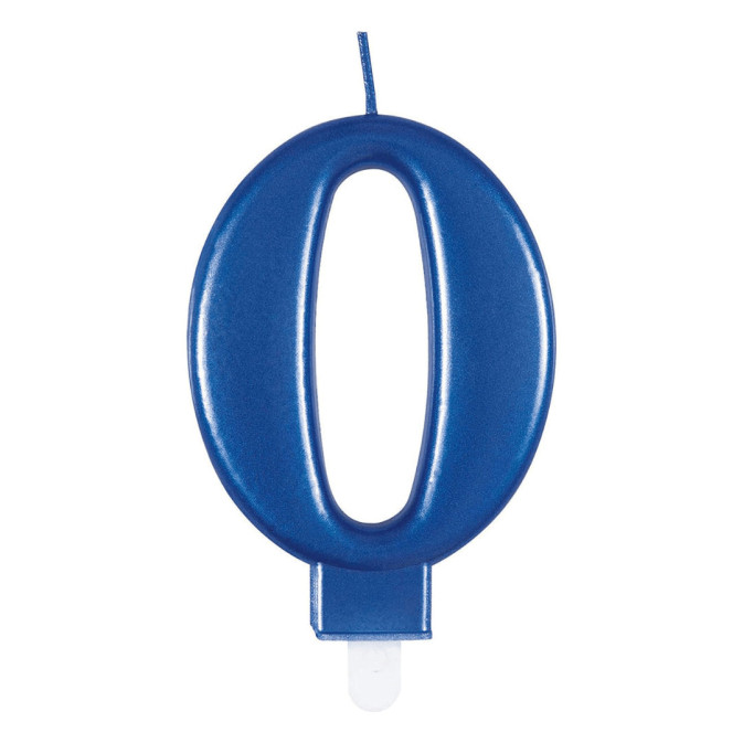 candle-number-0-blue-metallic