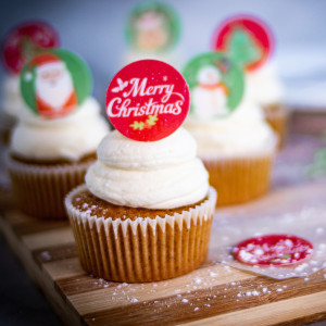 20 mini Christmas wafer discs Ø 3.4 cm