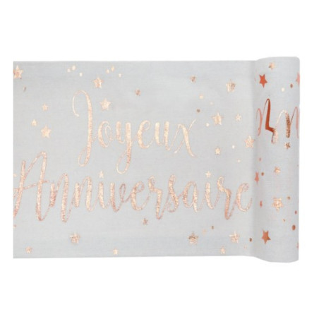 table-runner-pink-gold-happy-birthday