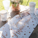 table-runner-metallic-pink-gold-happy-birthday