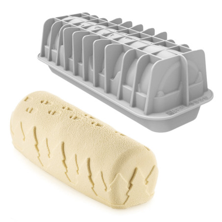 snowy log mold silikomart brand