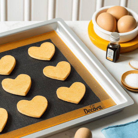 heart cookie on a silicone mat