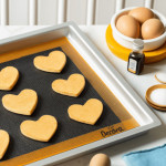 heart cookie on a silicone mat