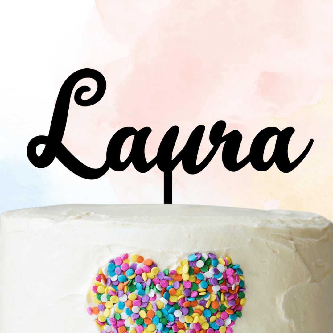Cake Topper Personalized first name for birthday - Colors of your choice